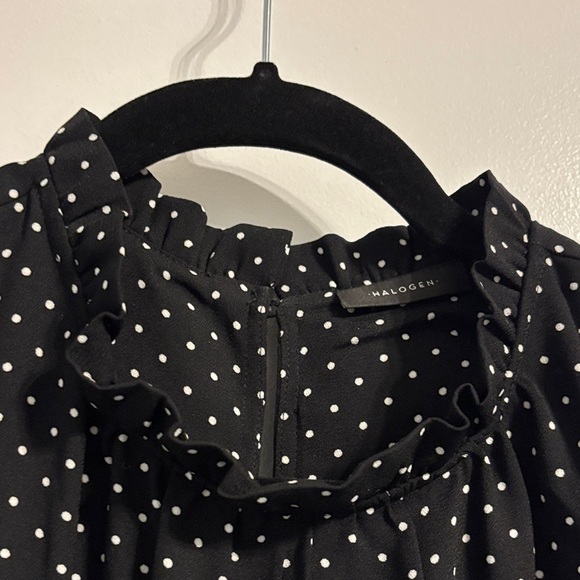 Halogen Black and White Polka Dot Blouse - Picture 2 of 2